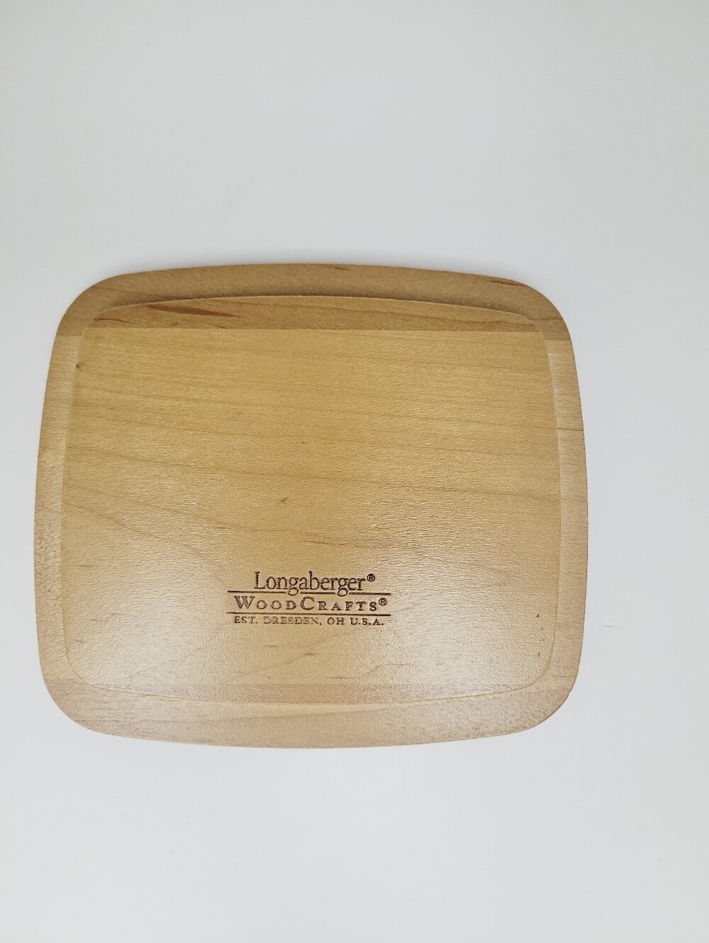 Longaberger WoodCrafts Lid ONLY Dresden Ohio Hardwood Maple Brown